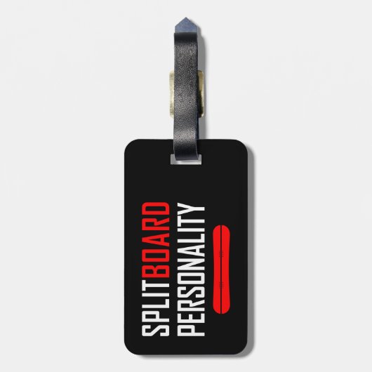 Splitbordpersonaliteit Bagagelabel (Achterkant verticaal)