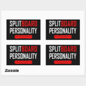 Splitbordpersonaliteit Rechthoekige Sticker (Vel)
