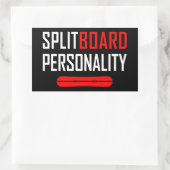 Splitbordpersonaliteit Rechthoekige Sticker (Tas)