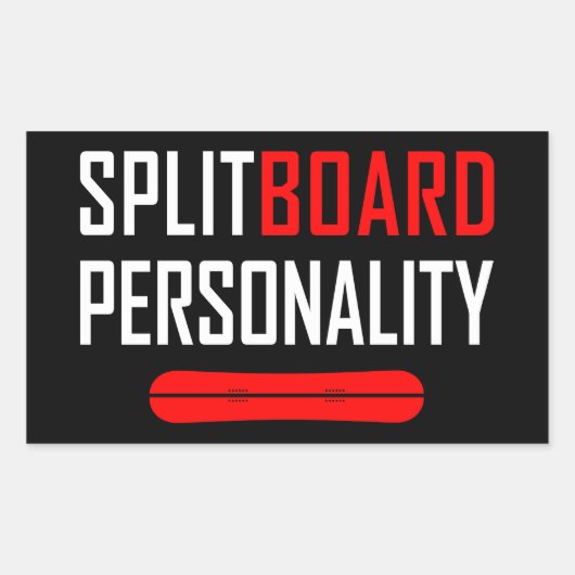 Splitbordpersonaliteit Rechthoekige Sticker (Voorkant)