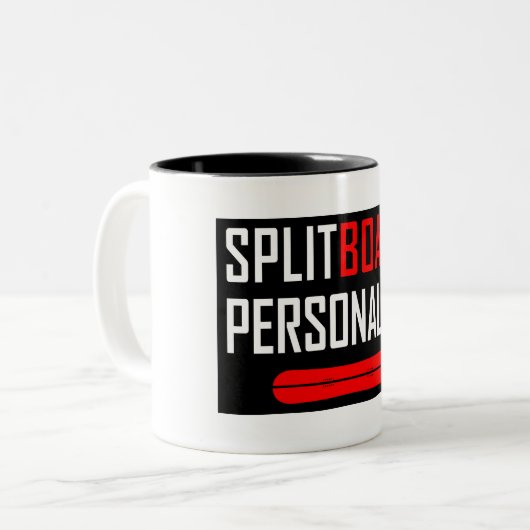 Splitbordpersonaliteit Tweekleurige Koffiemok (Voorkant links)