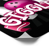 Splits in Giggles Funny Bowling Team Bowler Sports Poster (Hoek)