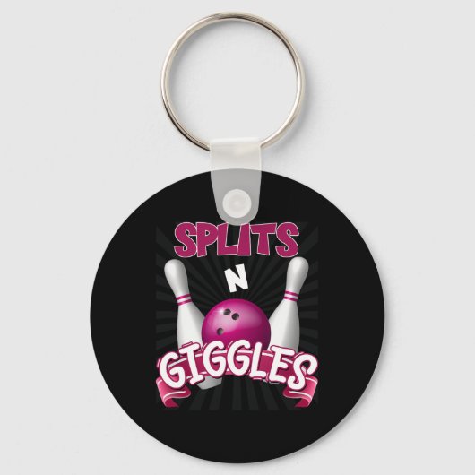 Splits in Giggles Funny Bowling Team Bowler Sports Sleutelhanger (Voorkant)