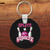Splits in Giggles Funny Bowling Team Bowler Sports Sleutelhanger (Voorkant)