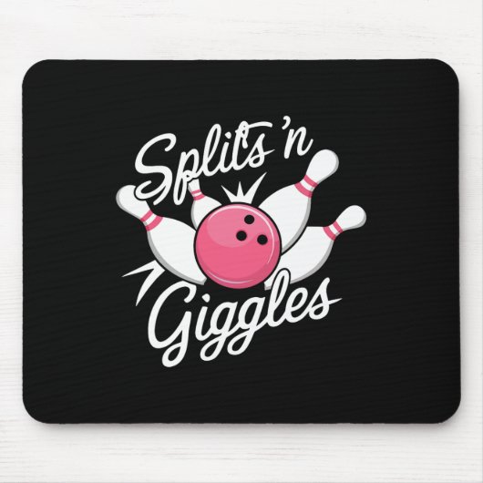 Splits N Giggles Bowling Ball en P Muismat (Voorkant)