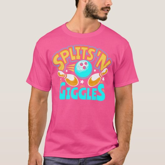 Splits 'N Giggles Bowling Player Bowler Grappig T-shirt (Voorkant)