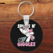 Splits N' Giggles Eenhoorn Bowling Bowler Sleutelhanger (Voorkant)