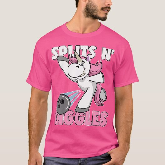 Splits N' Giggles Eenhoorn Bowling Bowler T-shirt (Voorkant)