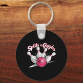 Splits N Giggles Funny Bowling Bowling Ball Sleutelhanger (Voorkant)