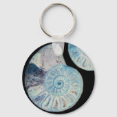 Splitsen Ammonite Keyring Sleutelhanger (Voorkant)