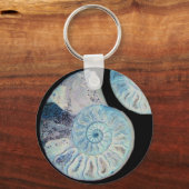 Splitsen Ammonite Keyring Sleutelhanger (Voorkant)