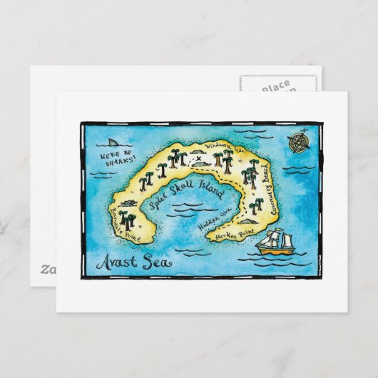 Splitsen Briefkaart van de Schatkist (Voorkant / Achterkant)