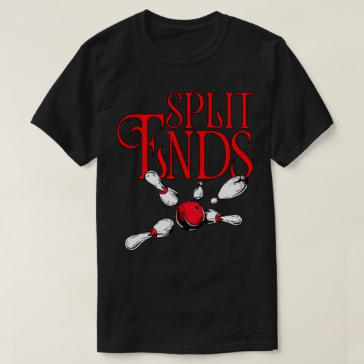 Splitsen Ends grappig bowlen team naam Scoop T T-shirt (Design voorkant)