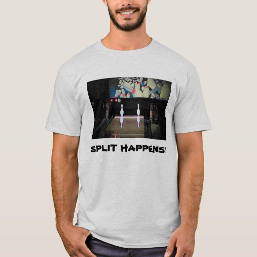 Splitsen gebeurt in bowlen t-shirt (Voorkant)