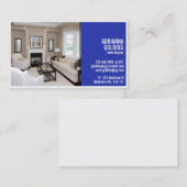 Splitsen met foto's - Blauw Visitekaartje (Voorkant / Achterkant)