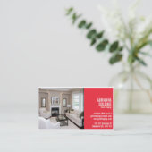 Splitsen met foto's - rood visitekaartje (Staand voorkant)