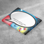 Splitsen van de atoom spraak bubble wetenschap ler post-it® notes