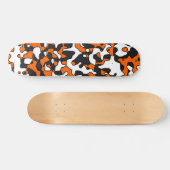 Splitsen van Oranje Camo Deck Skateboard (Horizontaal)