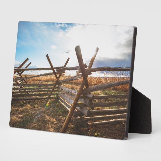 Splitsen van spooromheining bij Gettysburg Fotoplaat (Zijkant)