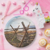 Splitsen van spooromheining bij Gettysburg Papieren Bordje (Feest)