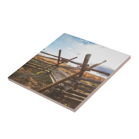 Splitsen van spooromheining bij Gettysburg Tegeltje (Zijkant)