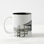 Splitsen van spoorstaafkop tweekleurige koffiemok (Links)