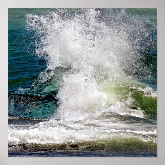 Splitsen van water in het zee, poster (Voorkant)