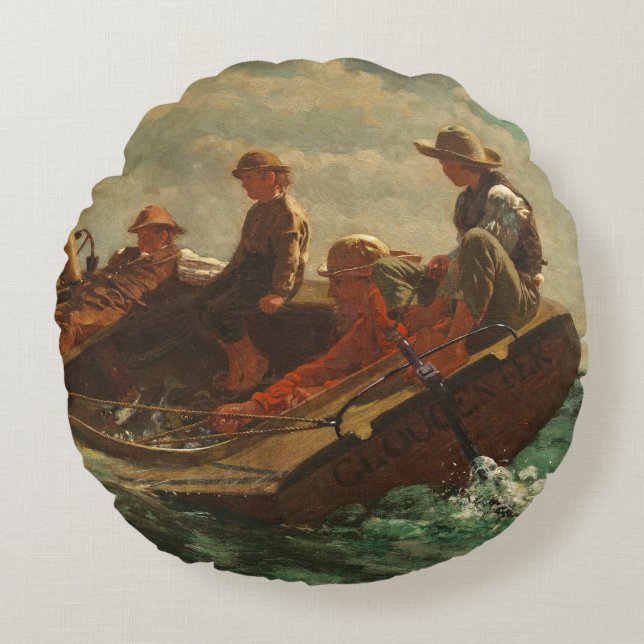 Splitsing (Fair Wind) 1873-76 Rond Kussen (Voorkant)