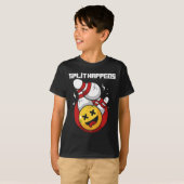 Splitsing gebeurt grappig Bowling Bowler T-shirt (Voorkant volledig)