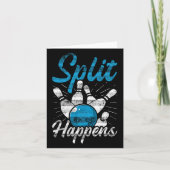 Splitsing gebeurt grappig Bowling Kaart (Voorkant)