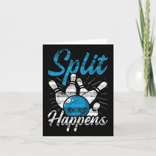 Splitsing gebeurt grappig Bowling Kaart (Voorkant)