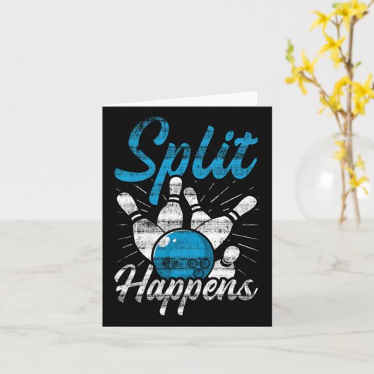 Splitsing gebeurt grappig Bowling Kaart (Gele Bloem)
