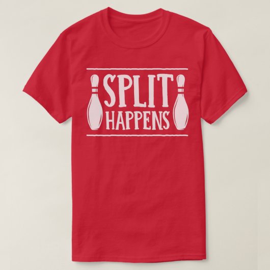 Splitsing gebeurt grappig Bowling Mighty T T-shirt (Design voorkant)