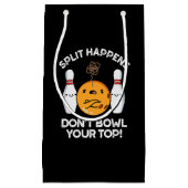 Splitsing gebeurt grappig Bowling pun Klein Cadeauzakje (Voorkant)