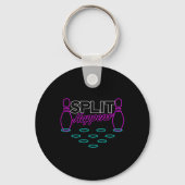 Splitsing gebeurt grappig Bowling Sleutelhanger (Voorkant)