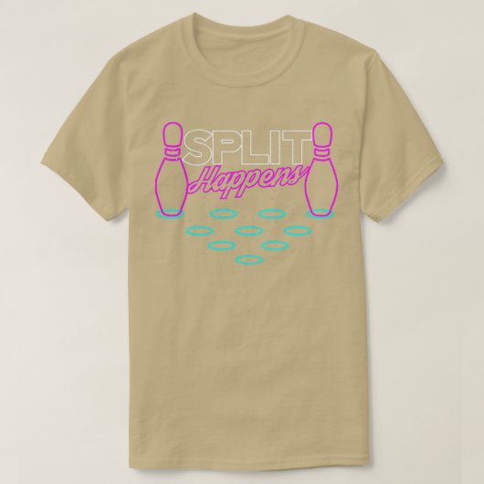 Splitsing gebeurt grappig Bowling T-shirt (Design voorkant)