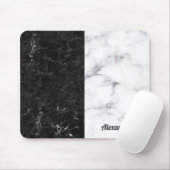 Splitsing zwart en grijze faux marmer muismat (Met muis)