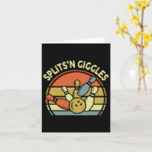 Splits'n Giggles Bowling-shirt Funny Dad W Kaart (Gele Bloem)