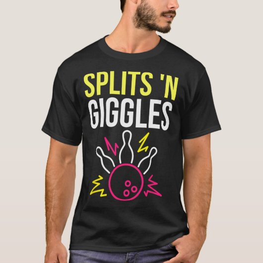Splits'n Giggles Bowling Team Shirt Strike in Styl (Voorkant)