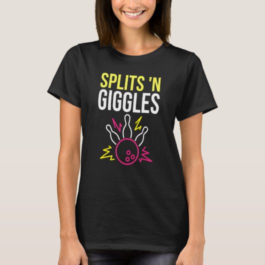 Splits'n Giggles Bowling Team Shirt Strike in Styl (Voorkant)