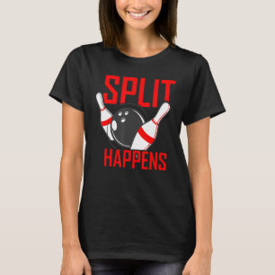 Splitst gebeurt bij Bowling Funny Matchng Bowler L T-shirt
