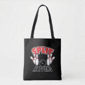 Splitst gebeurt grappig Bowling Fan Canvas tas (Voorkant)