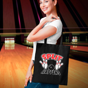 Splitst gebeurt grappig Bowling Fan Canvas tas