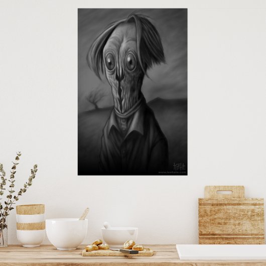 Splitst gezicht poster (Keuken)