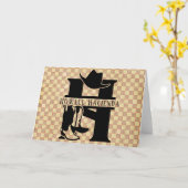 Splitst 'H' Cowboy Monogram Kaart (Gele Bloem)