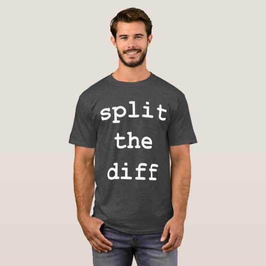 Splitst het Diff T-shirt (Voorkant volledig)