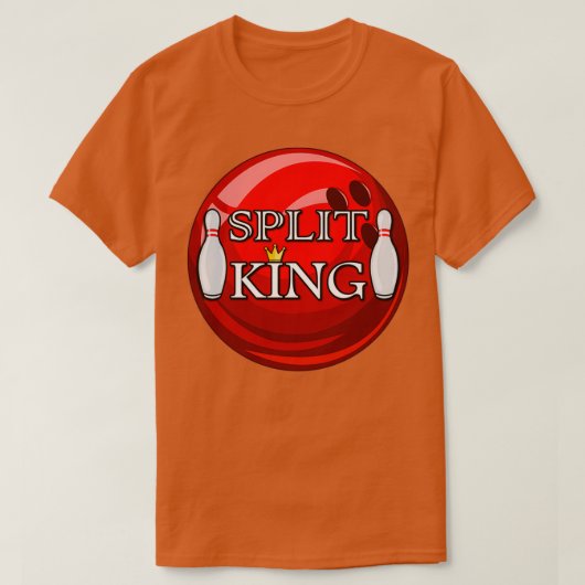 Splitst King Bowling Ball Bowling Bowling T T-shirt (Design voorkant)