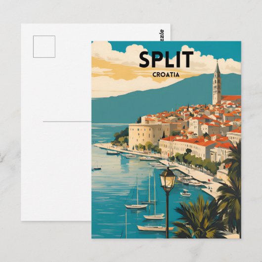 Splitst Kroatië Briefkaart (Voorkant / Achterkant)