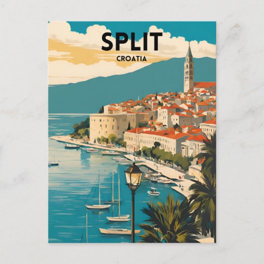 Splitst Kroatië Briefkaart (Voorkant)
