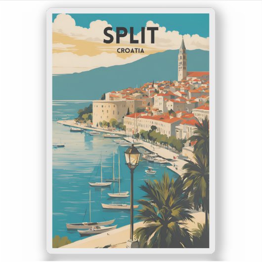 Splitst Kroatië Sticker (Voorkant)